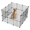 Pet Playpen, Small Animal Cage Indoor Portable Metal Wire Yard Fence for Small Animals, Guinea Pigs, Rabbits Kennel Crate Fence Tent Black 24pcs (And