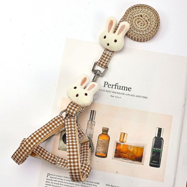 Hand Holding Rope Chest And Back Small And Medium-sized Dog Leash Cute Rabbit