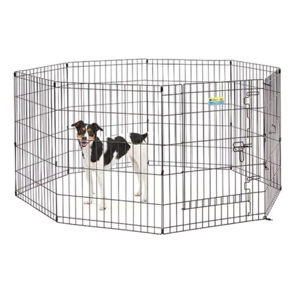 MidWest Contour Wire Exercise Pen with Door for Dogs and Pets