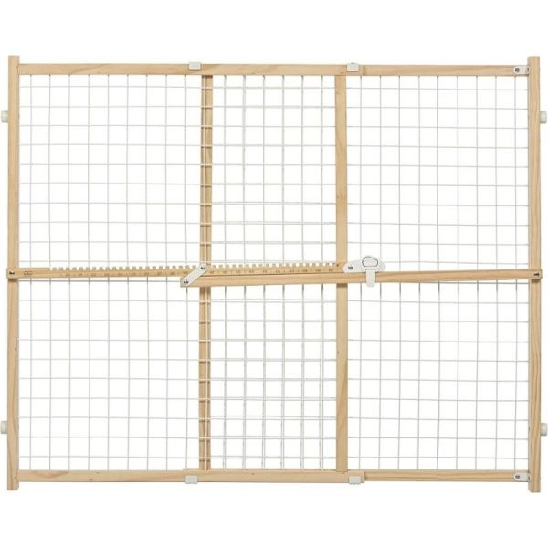 MidWest Wire Mesh Wood Presuure Mount Pet Safety Gate