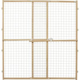 MidWest Wire Mesh Wood Presuure Mount Pet Safety Gate (Option: 44" tall  1 count)