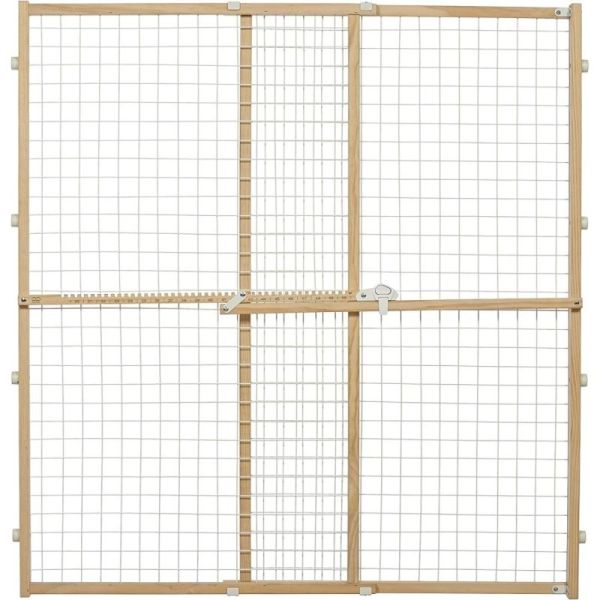 MidWest Wire Mesh Wood Presuure Mount Pet Safety Gate