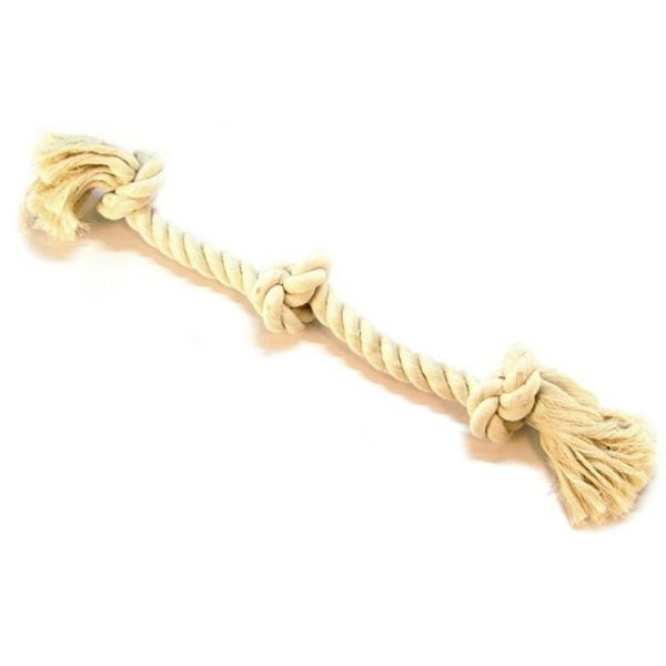 Flossy Chews 3 Knot Tug Toy Rope for Dogs