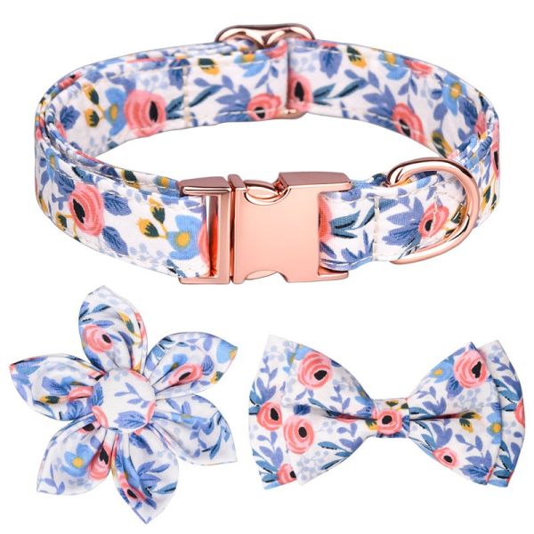Detachable Hexapetalous Flowers Dog Collar