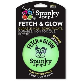 Spunky Pup Fetch and Glow Ball Dog Toy Assorted Colors (Option: Large  1 Count)