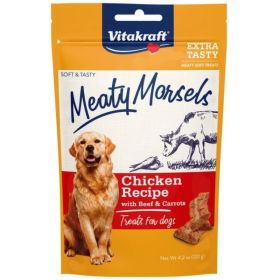 Vitakraft Meaty Morsels Mini Chicken Recipe with Beef and Carrots Dog Treat (Option: 4.2 oz)