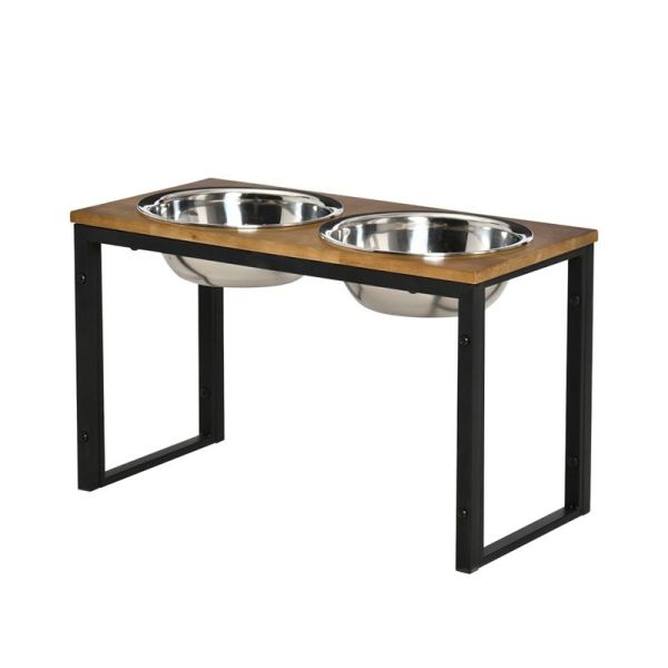 Elevated Dog Bowls Stand with 2 Stainless Steel Bowls Elevated Dog Bowls Stand with 2 Stainless Steel Bowls