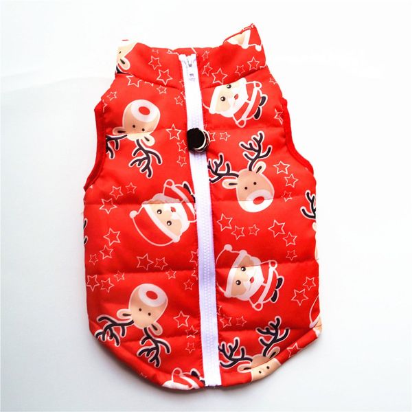 New Dog Clothes Winter Thickened Dog Cotton-padded Jacket Waistcoat Vest Down Silk Cotton Traction Buckle