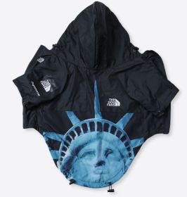 Windproof And Rainproof Dog Pet Shell Jacket (Option: Black Statue-3XL)