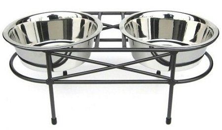 Mesh Elevated Double Dog Bowl