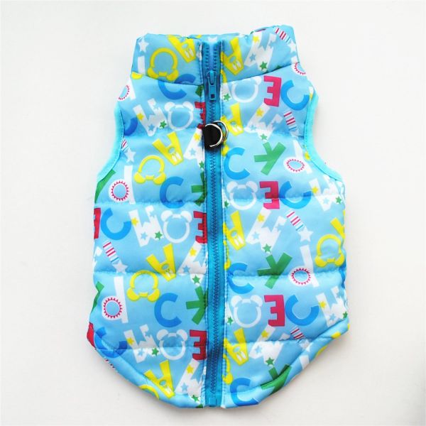 New Dog Clothes Winter Thickened Dog Cotton-padded Jacket Waistcoat Vest Down Silk Cotton Traction Buckle