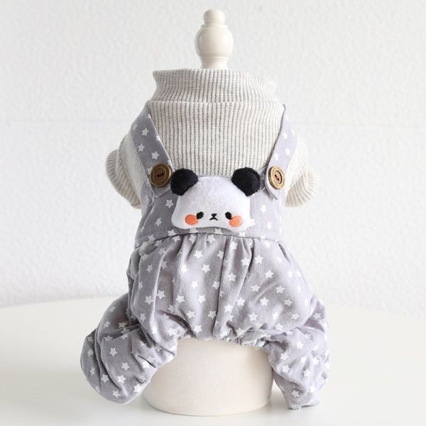 Lesser Panda Star Grid Pet Dog Clothes