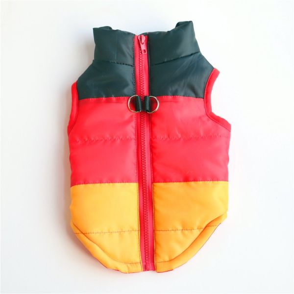 New Dog Clothes Winter Thickened Dog Cotton-padded Jacket Waistcoat Vest Down Silk Cotton Traction Buckle